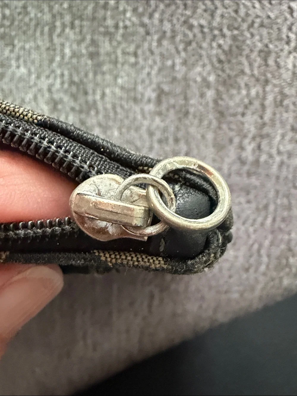 Coach Black and Taupe Signature Canvas Wristlet